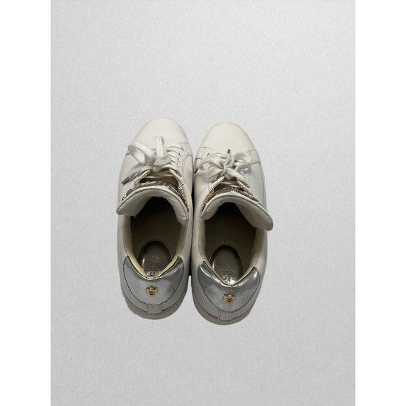 Michael Kors White Fashion Sneaker with Mixed Metallic Detailing (10) - Picture 3 of 4